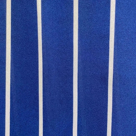 NAVY BLUE & WHITE STRIPED BLOUSE - Picture 3 of 5